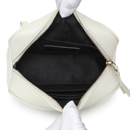 Exclusive Saint Laurent Cream Calfskin Matelasse Monogram Lou Belt Bag — Top View