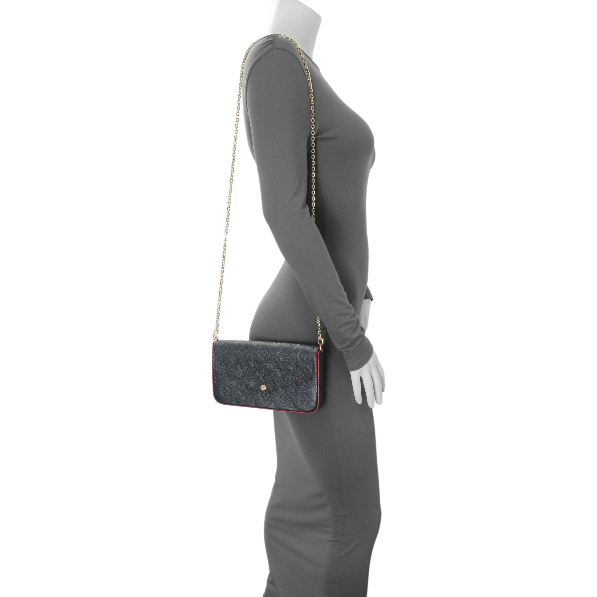 Exclusive Louis Vuitton Marine Rouge Empreinte Felicie Pochette — Alternate View 17