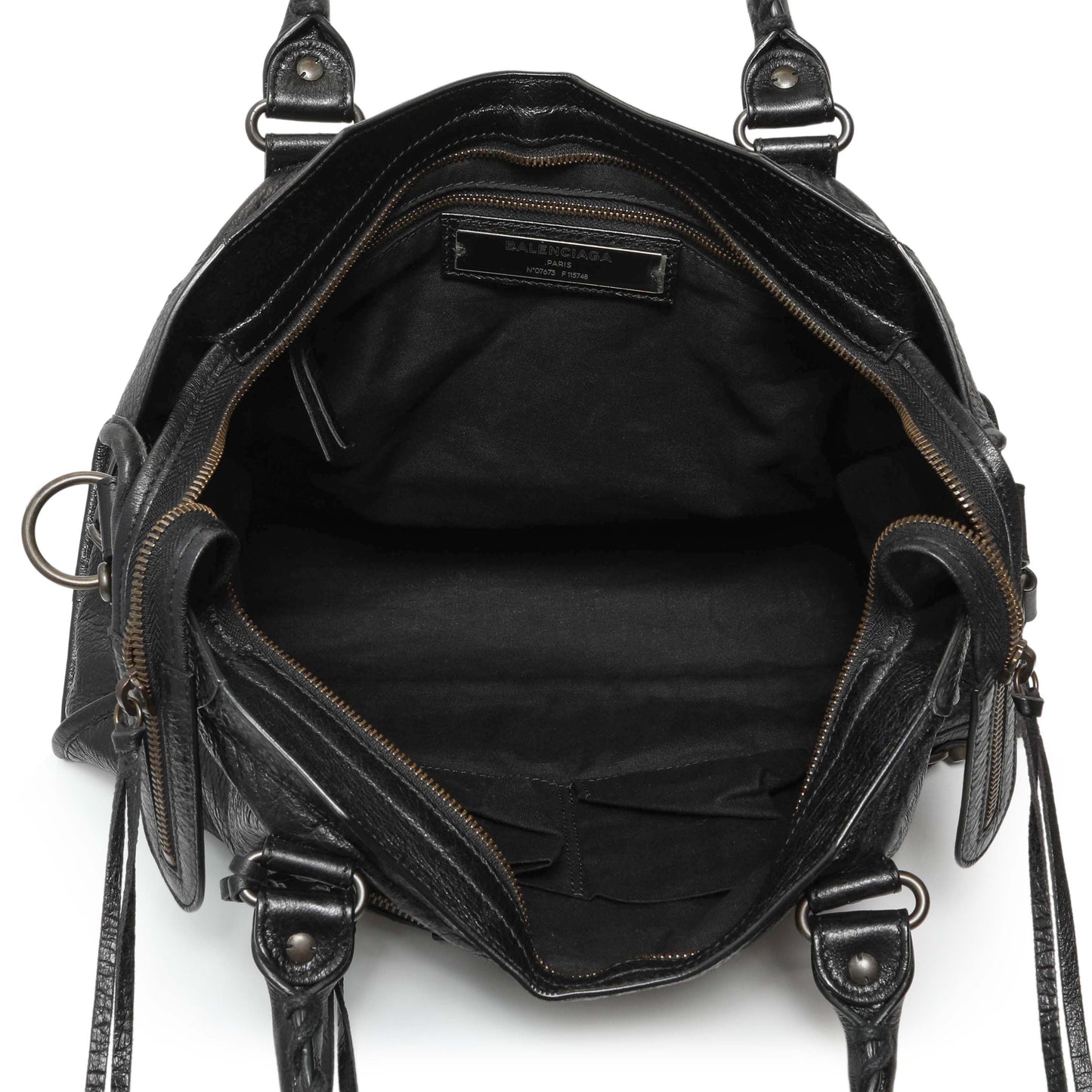 Exclusive Balenciaga Black Agneau Classic Hardware City — Alternate View 8