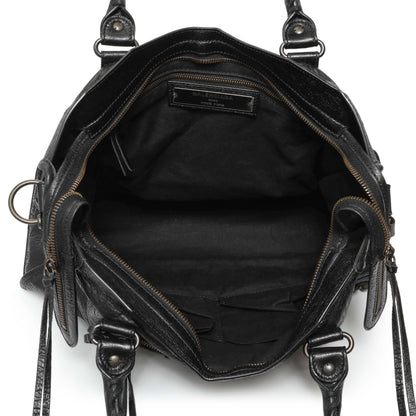 Exclusive Balenciaga Black Agneau Classic Hardware City — Alternate View 8