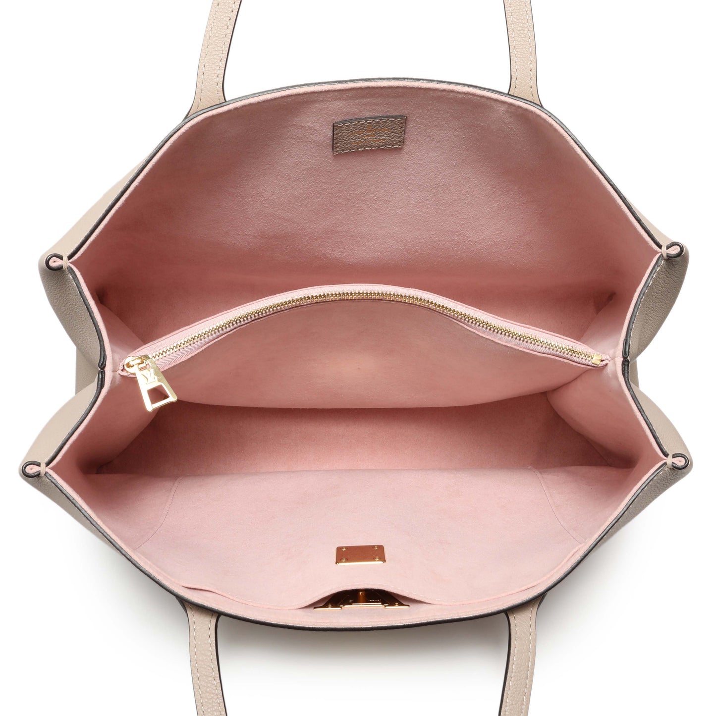 Exclusive Louis Vuitton Greige Grained Calfskin Lockme Shopper — Alternate View 8