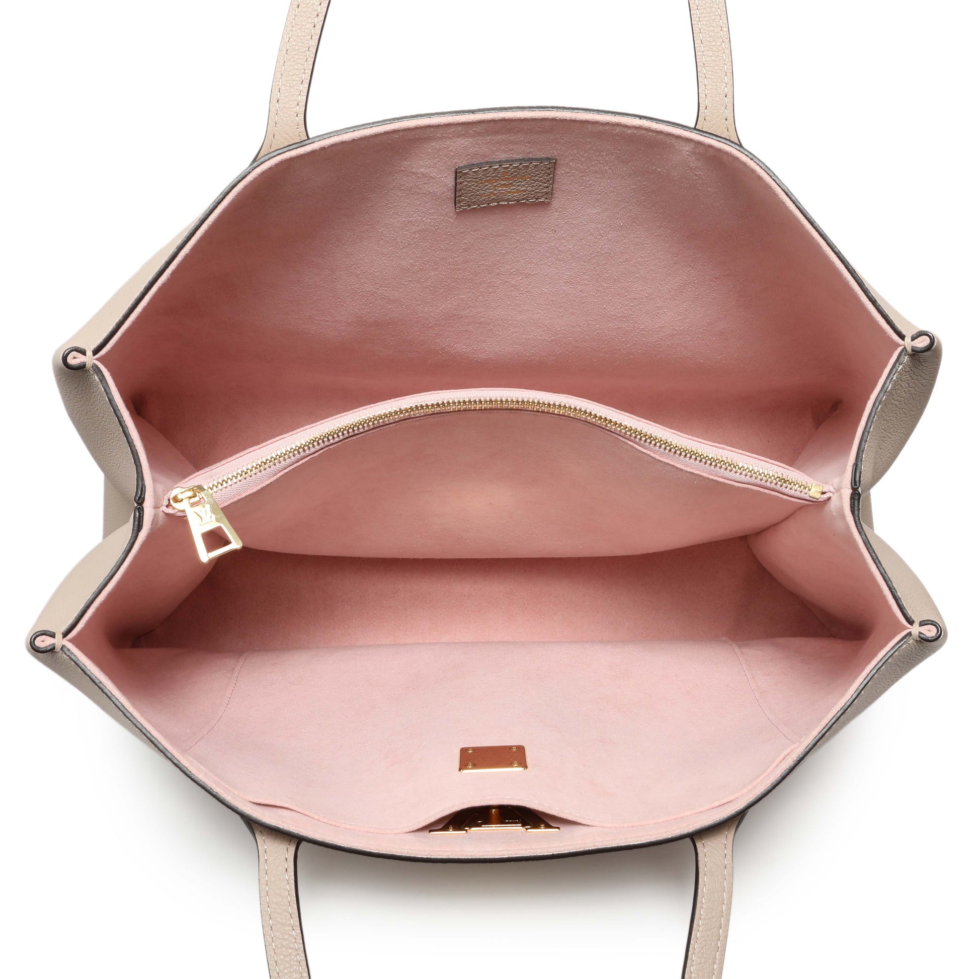 Exclusive Louis Vuitton Greige Grained Calfskin Lockme Shopper — Alternate View 8