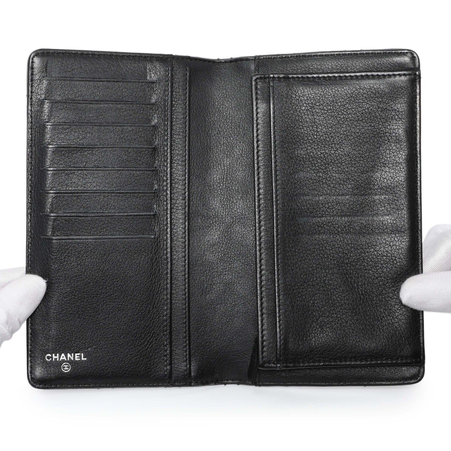 Exclusive Chanel Black Calfskin Wild Stitch Wallet — Alternate View 12