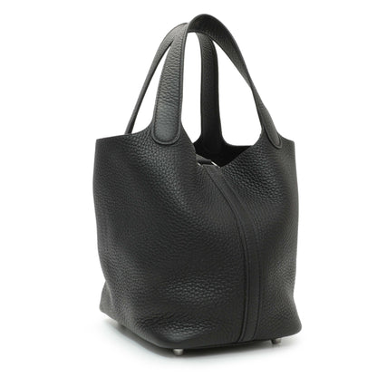 Exclusive Hermes Black Clemence Picotin 18 — Side View