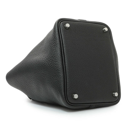 Exclusive Hermes Black Clemence Picotin 18 — Back View