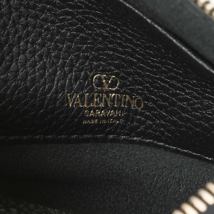 Exclusive Valentino Black Grainy Calfskin Rockstud Chain Crossbody Bag — Detail View