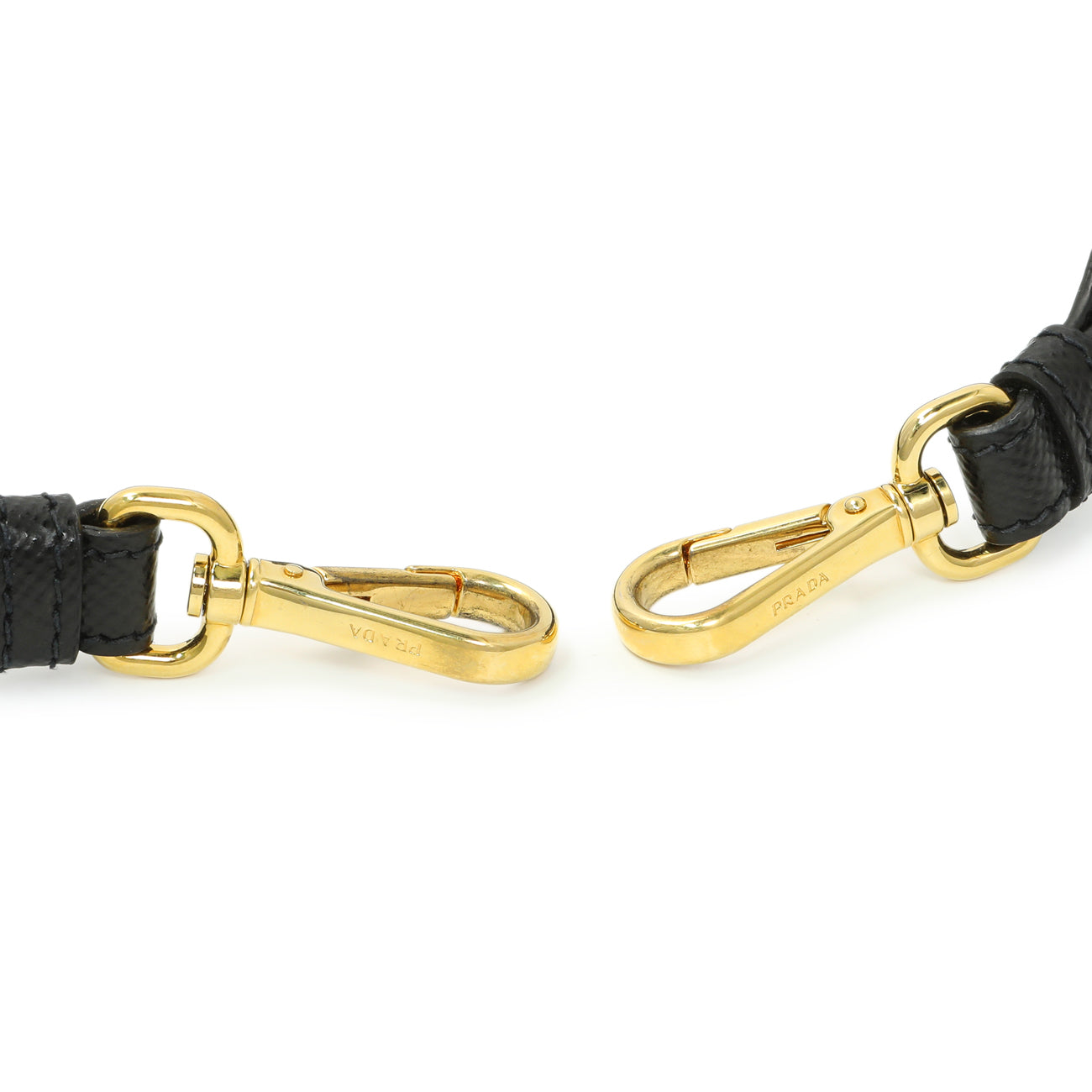 Exclusive Prada Black Saffiano Cuir Calfskin Shoulder Strap — Back View