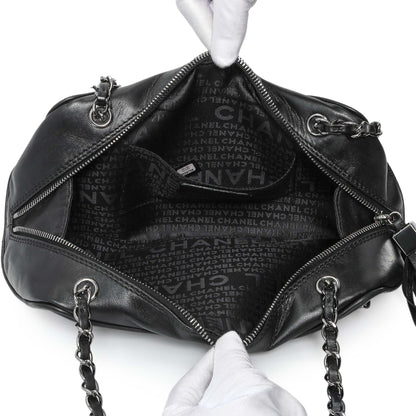 Exclusive Chanel Black Lambskin Lax Tassel Shoulder Bag — Alternate View 8