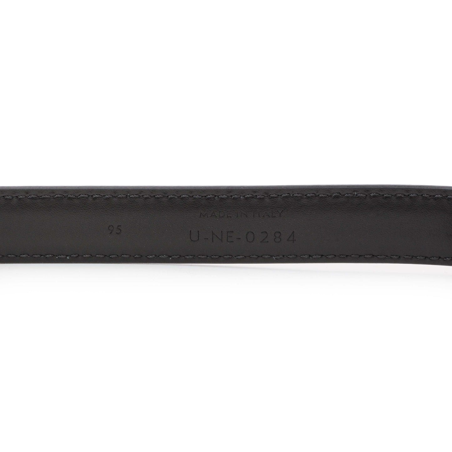Exclusive Celine Black Box Calfskin Triomphe Belt — Top View