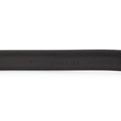 Exclusive Celine Black Box Calfskin Triomphe Belt — Top View