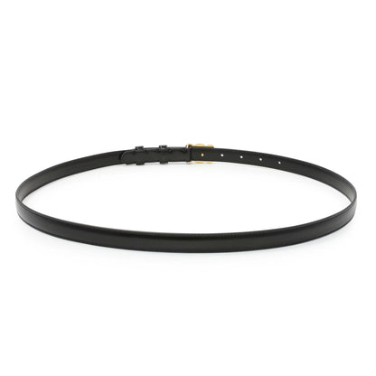 Exclusive Celine Black Box Calfskin Triomphe Belt — Side View