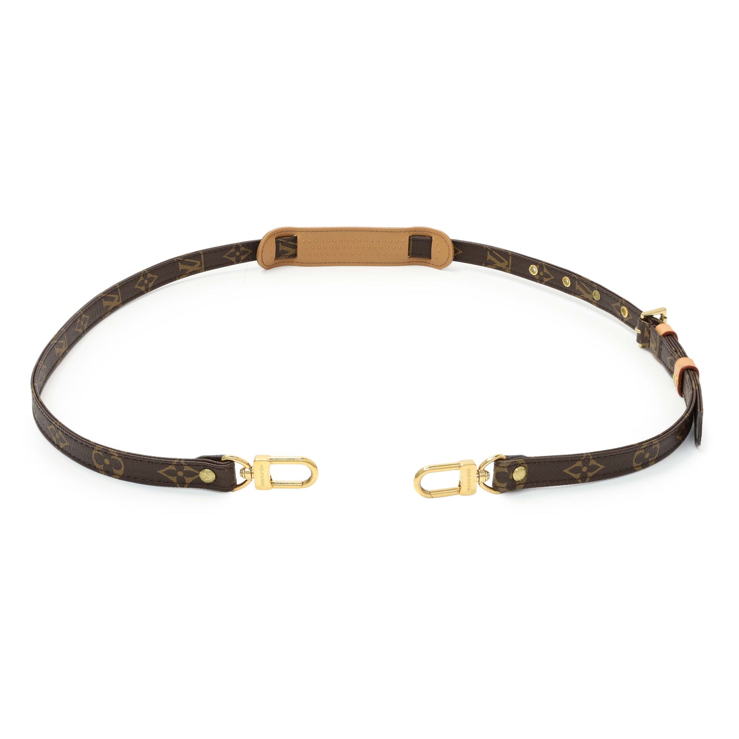 Exclusive Louis Vuitton Monogram 16mm Adjustable Shoulder Strap — Front View