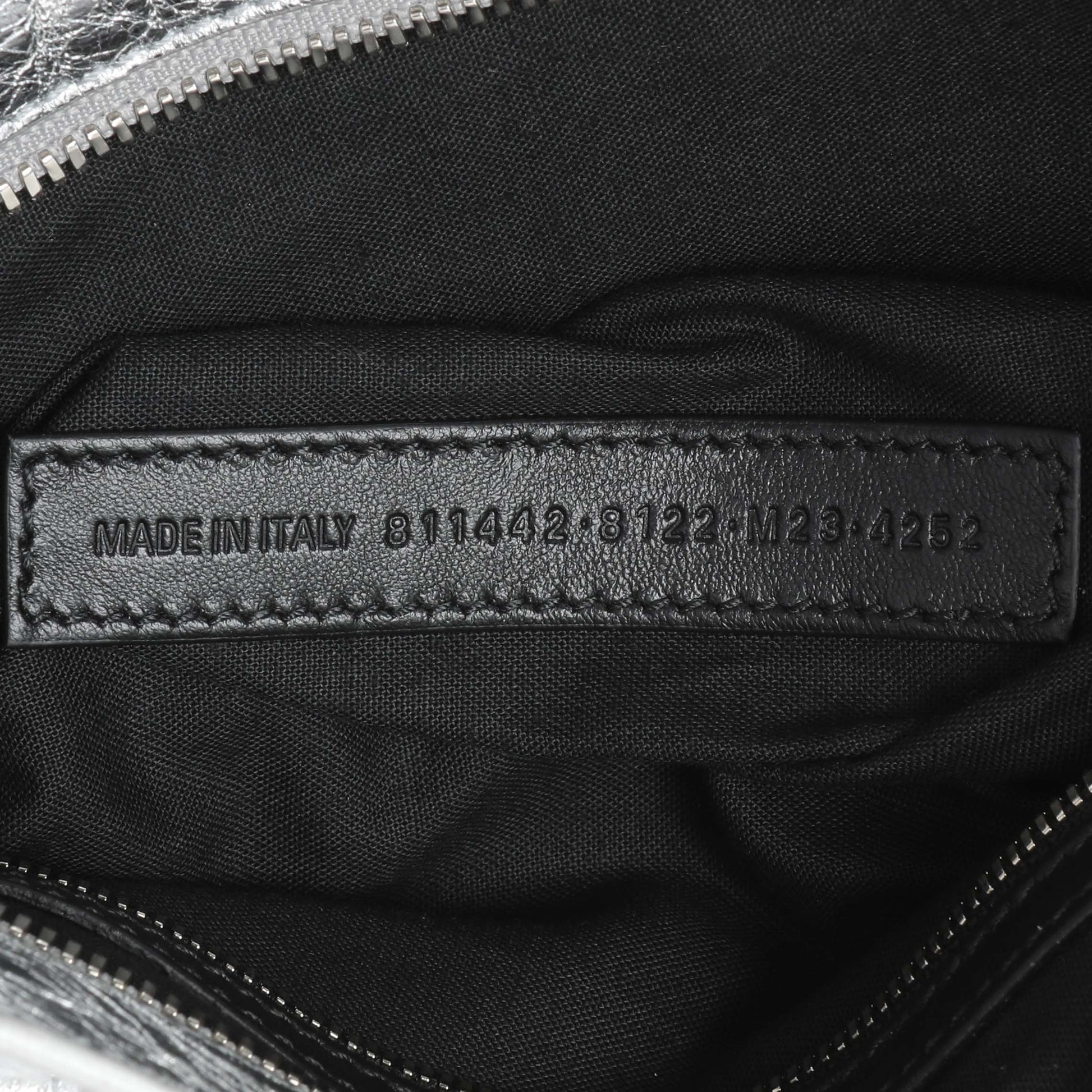 Exclusive Balenciaga Silver Agneau Small Le City — Lifestyle View