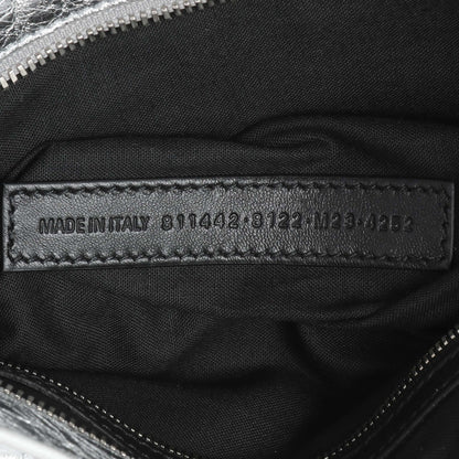 Exclusive Balenciaga Silver Agneau Small Le City — Lifestyle View