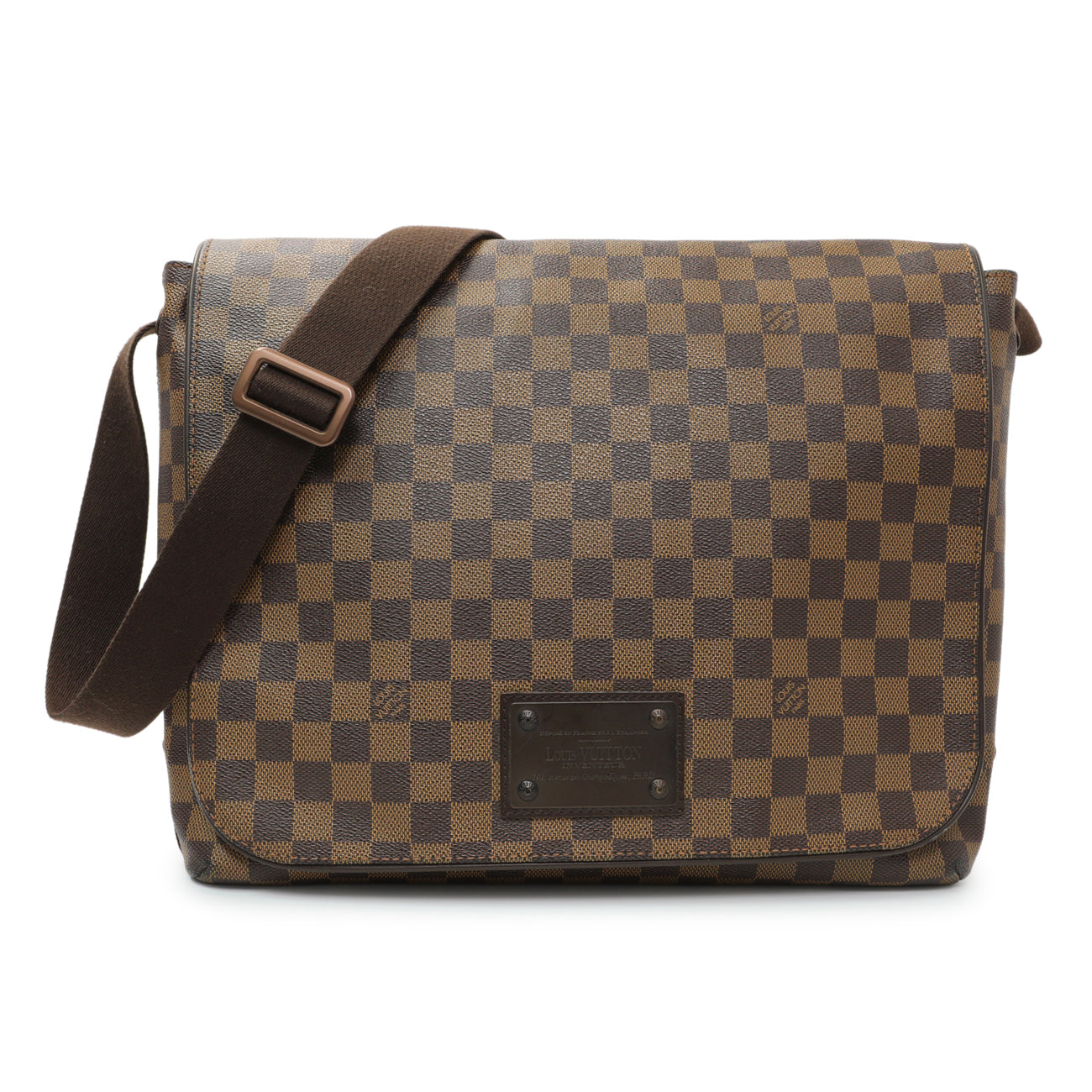 Exclusive Louis Vuttion Damier Ebene Brooklyn GM — Front View