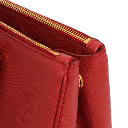 Exclusive Prada Red Saffiano Small Galleria Double Zip Tote — Alternate View 8