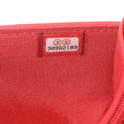 Exclusive Chanel Red Lambskin Quilted Chanel 19 Wallet On Chain — Alternate View 7