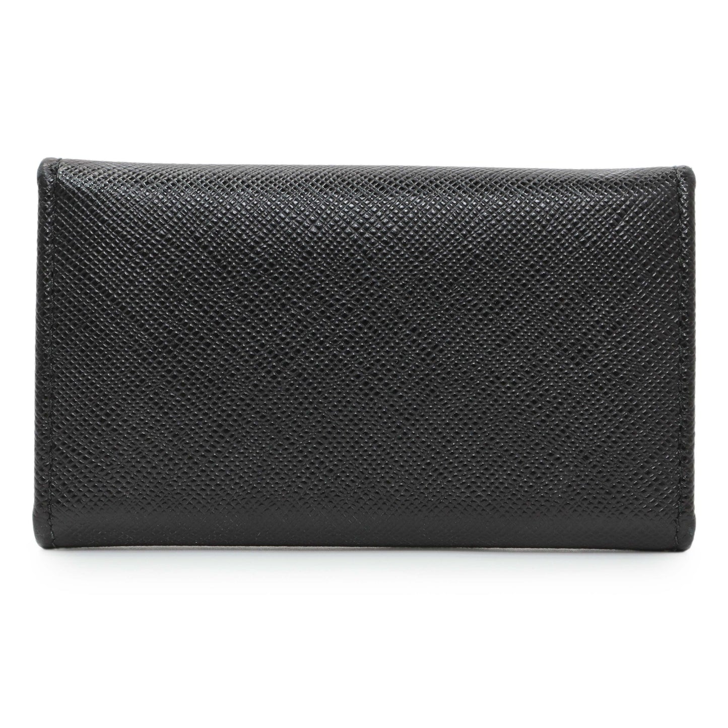 Exclusive Prada Black Saffiano Key Holder — Side View