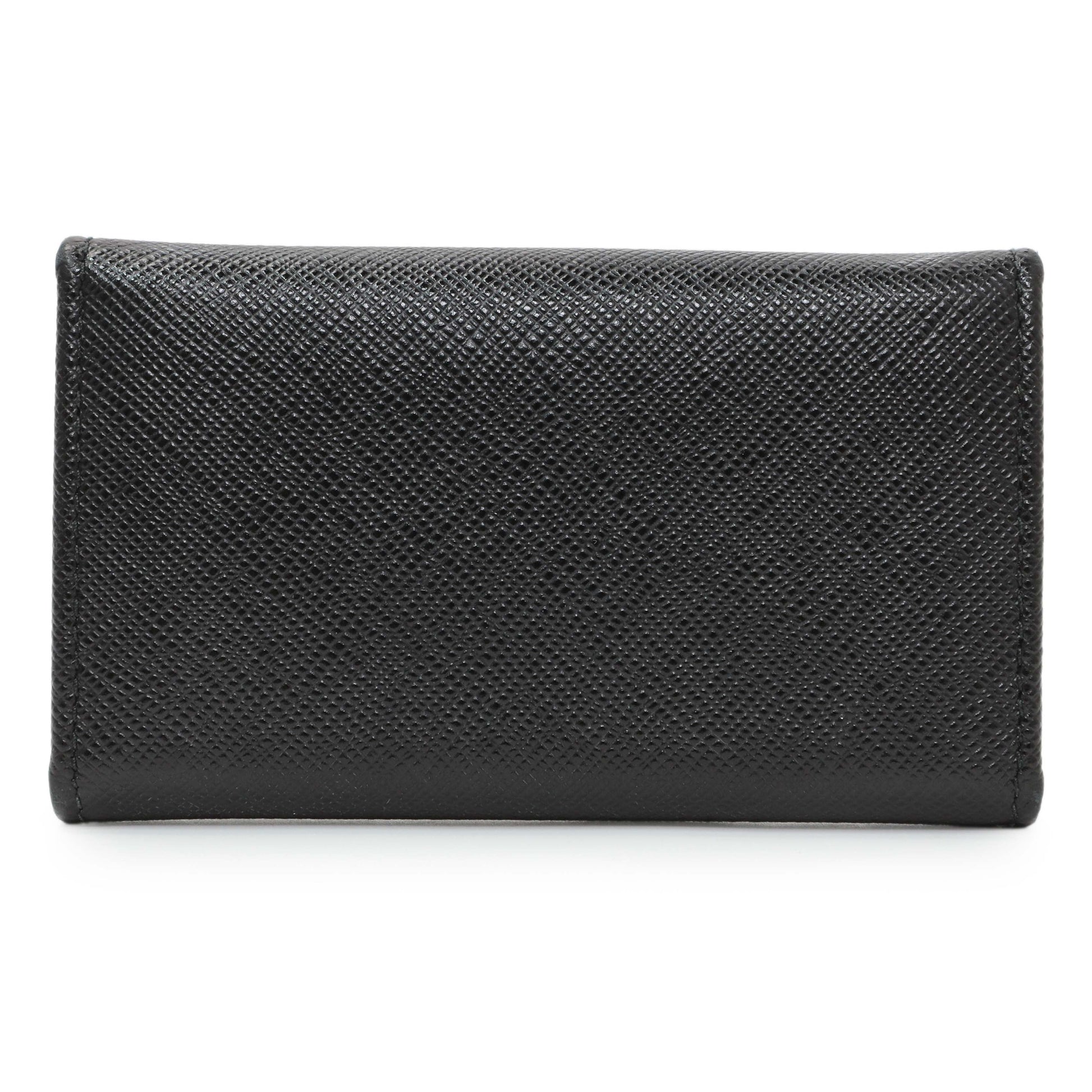 Exclusive Prada Black Saffiano Key Holder — Side View