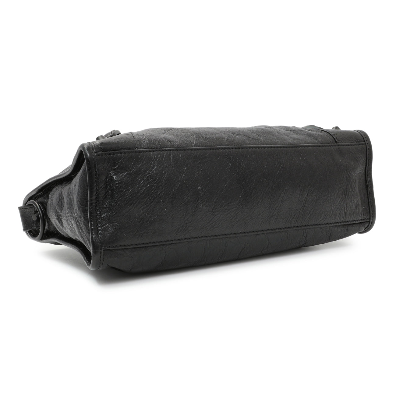 Exclusive Balenciaga Black Agneau Classic Hardware Small City — Back View