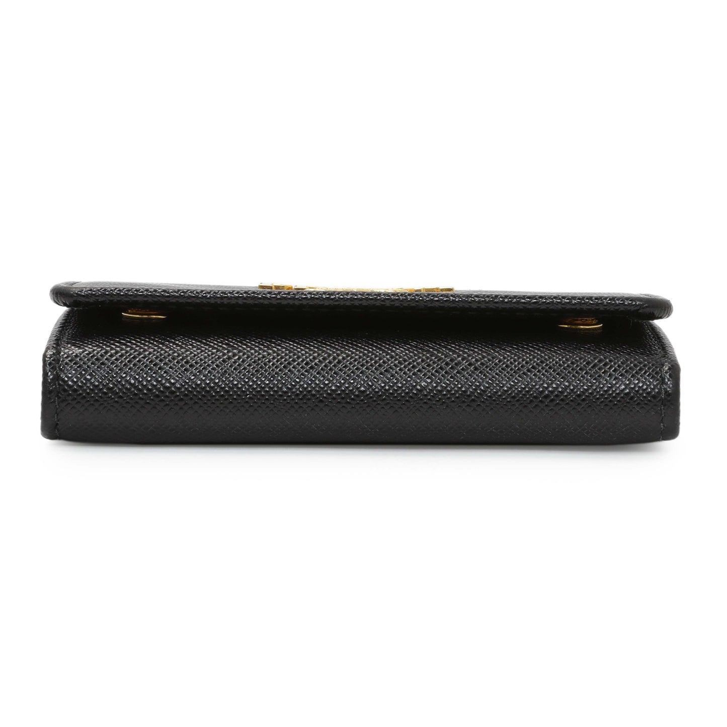 Exclusive Prada Black Saffiano Key Holder — Back View