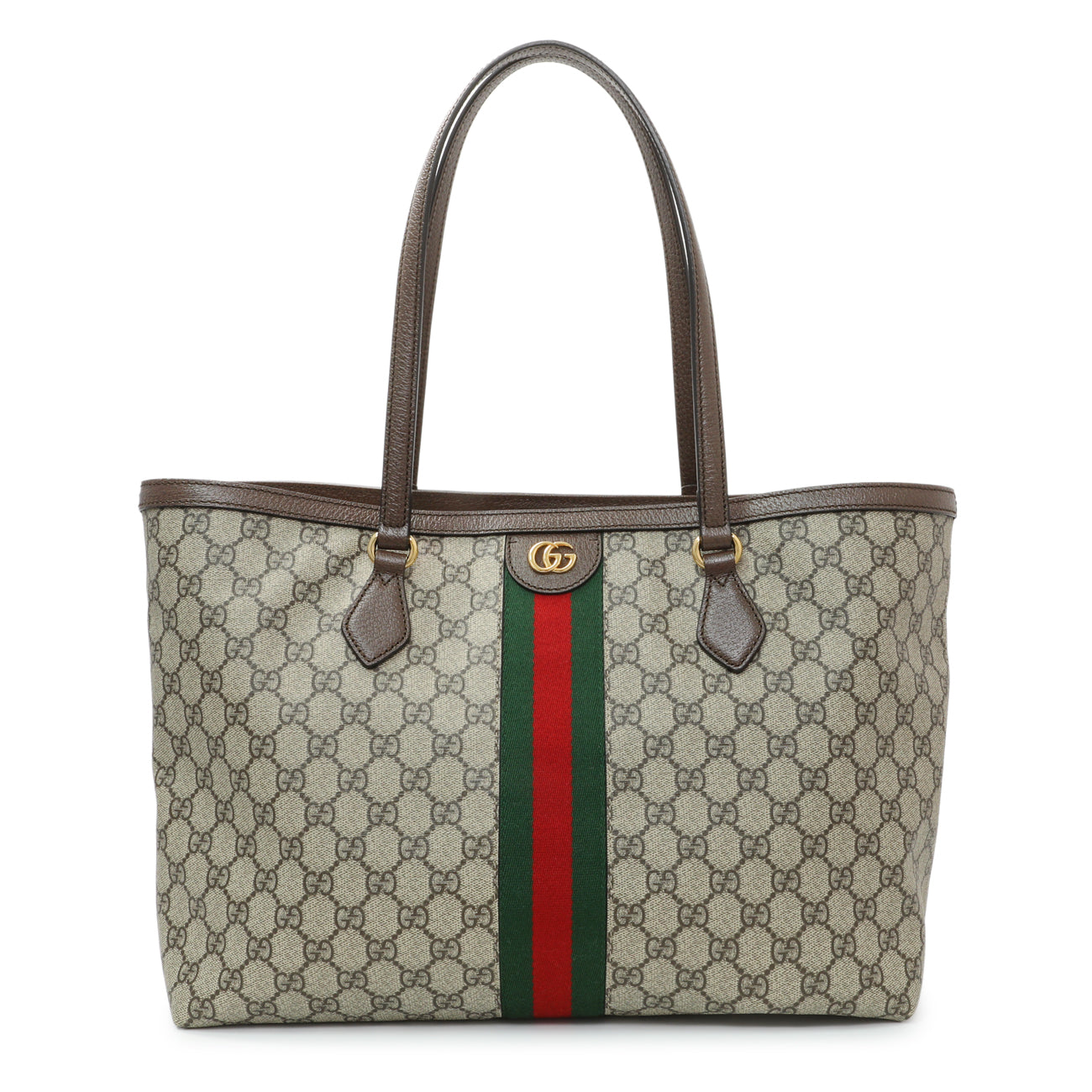 Exclusive Gucci GG Supreme Monogram Medium Ophidia Shopping Tote — Front View