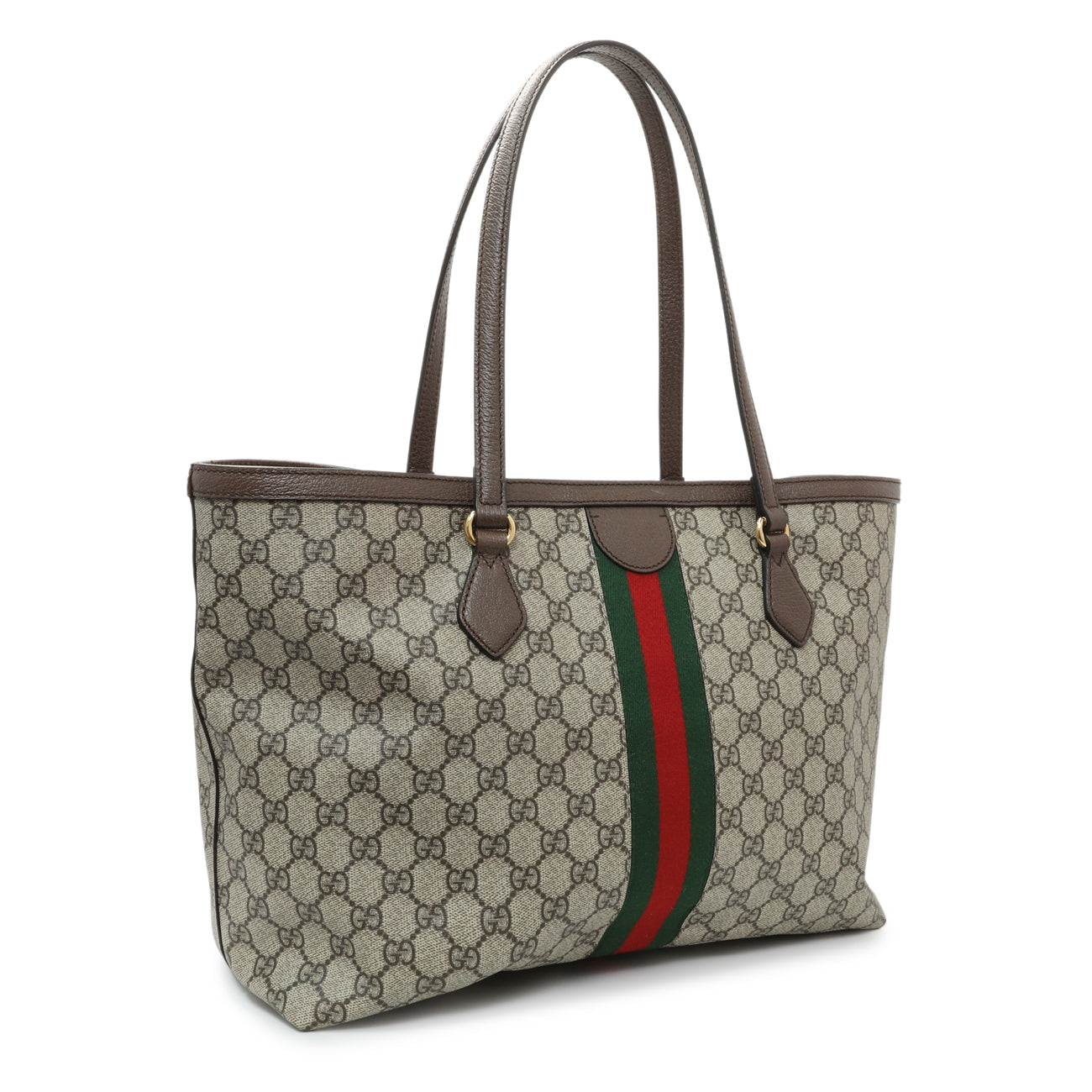 Exclusive Gucci GG Supreme Monogram Medium Ophidia Shopping Tote — Side View
