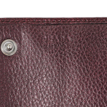 Exclusive Prada Burgundy Nappa Mordore Stripes Continental Wallet — Detail View