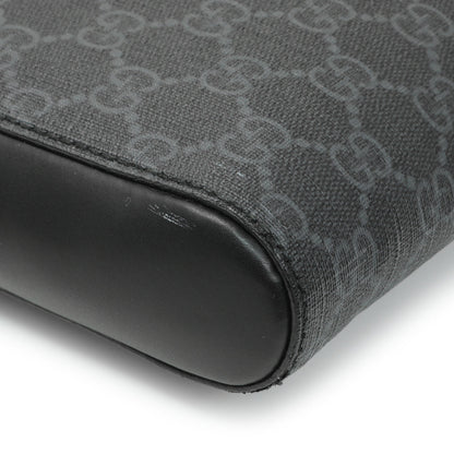 Exclusive Gucci GG Supreme Monogram Web Small Flat Messenger Bag — Top View