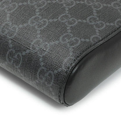 Exclusive Gucci GG Supreme Monogram Web Small Flat Messenger Bag — Detail View