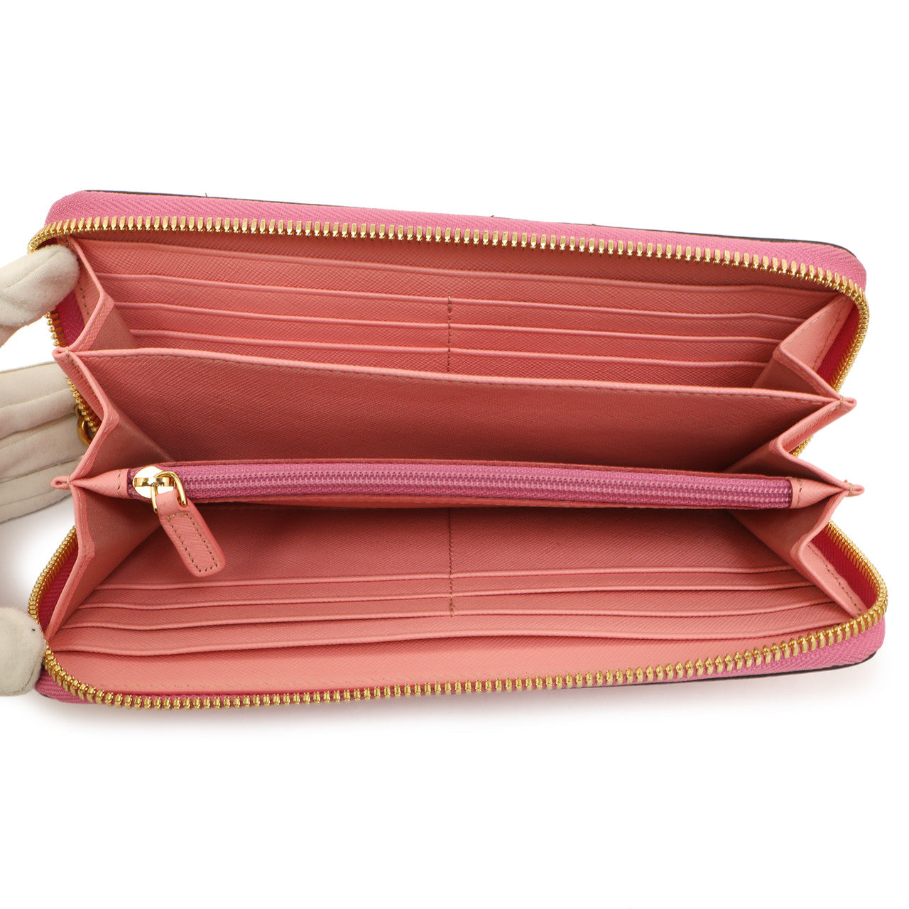 Exclusive MCM Pink Visetos Zip Around Wristlet Wallet — Alternate View 8