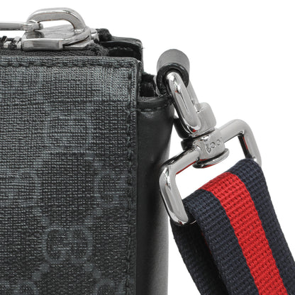 Exclusive Gucci GG Supreme Monogram Web Small Flat Messenger Bag — Alternate View 11