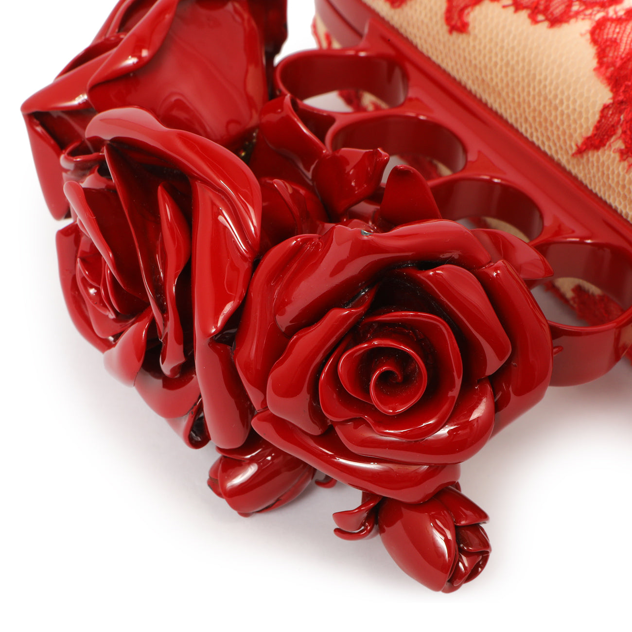 Exclusive Alexander McQueen Lace Rose Knuckle Clutch — Alternate View 8