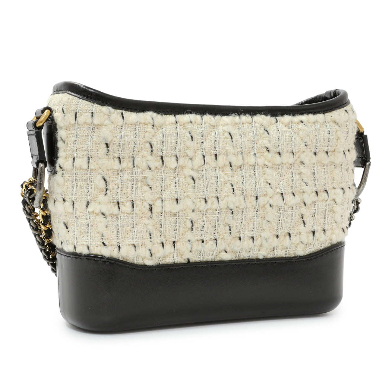 Exclusive Chanel Tweed Calfskin Small Gabrielle Hobo — Side View