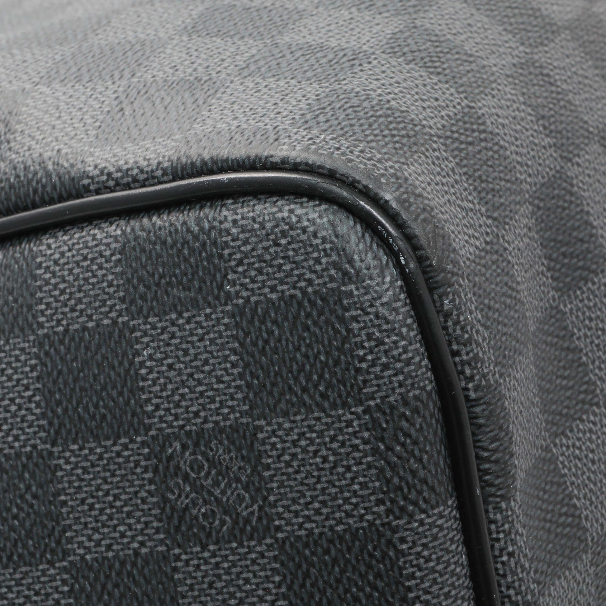 Exclusive Louis Vuitton Damier Graphite Keepall Bandouliere 55 — Top View