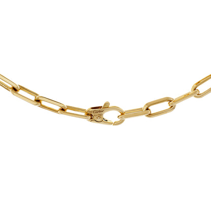 Exclusive Cartier 18K Yellow Gold Santos de Cartier Chain Necklace — Side View