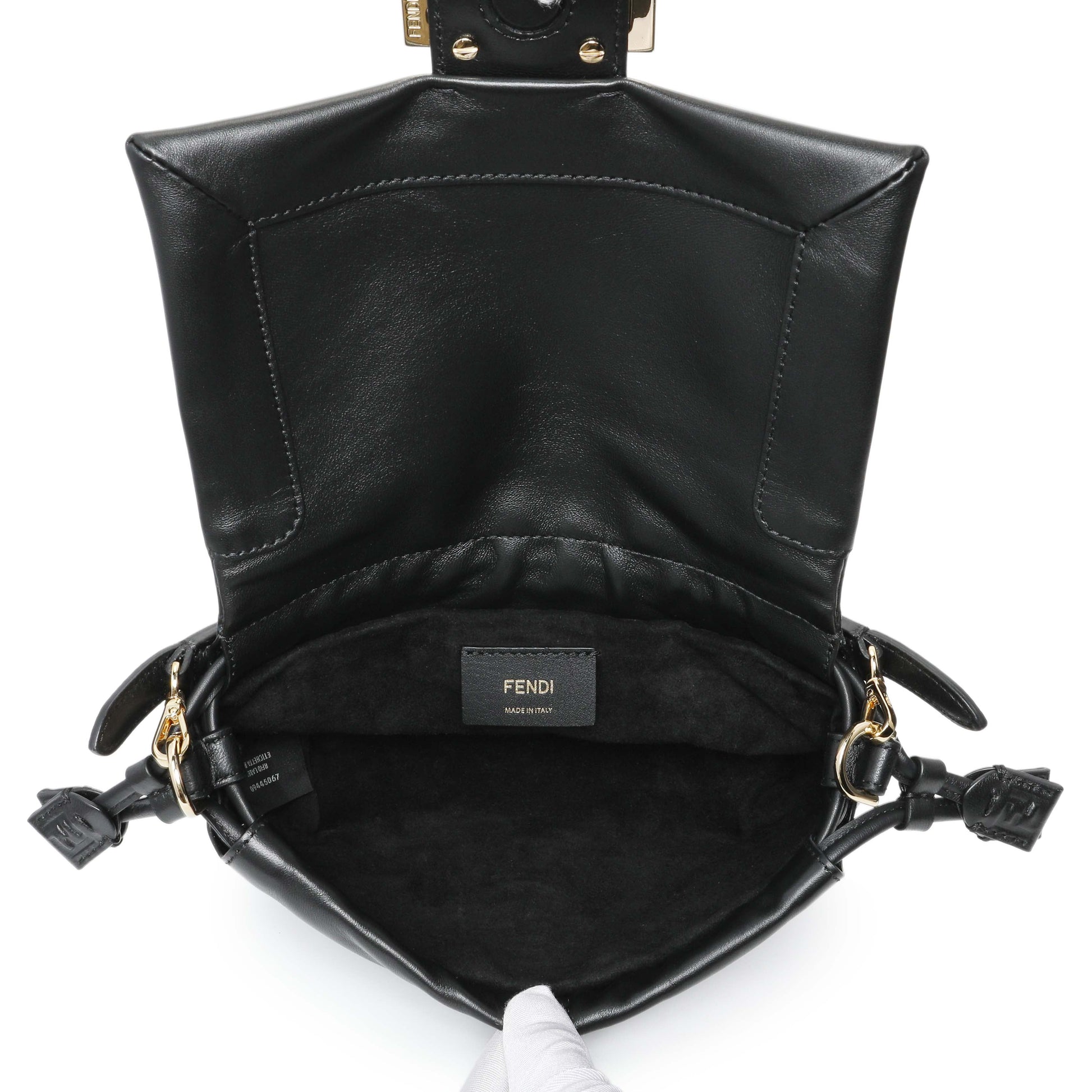 Exclusive Fendi Black Calfskin Mamma Baguette — Top View