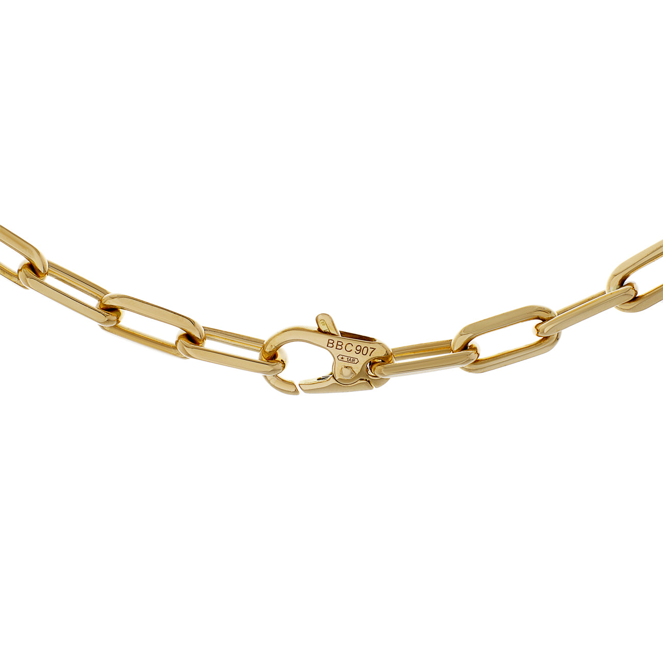 Exclusive Cartier 18K Yellow Gold Santos de Cartier Chain Necklace — Back View