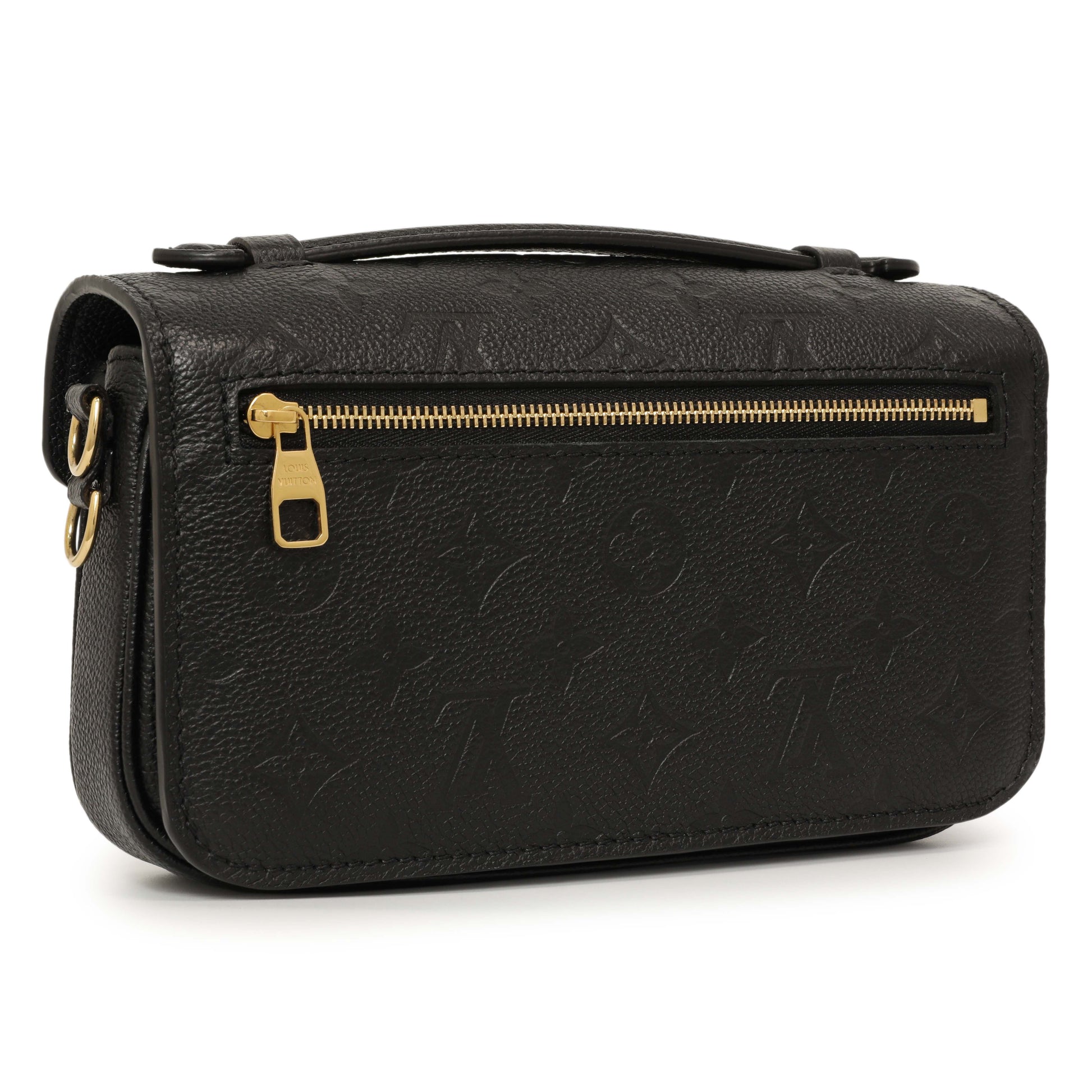 Exclusive Louis Vuitton Black Empreinte Pochette Metis East West — Side View