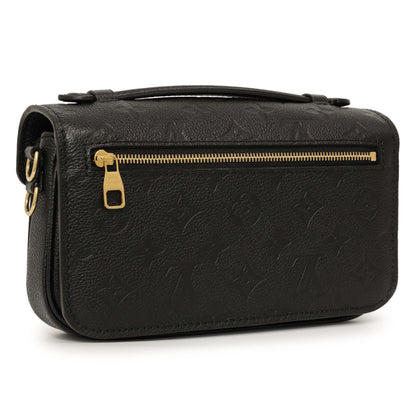 Exclusive Louis Vuitton Black Empreinte Pochette Metis East West — Side View