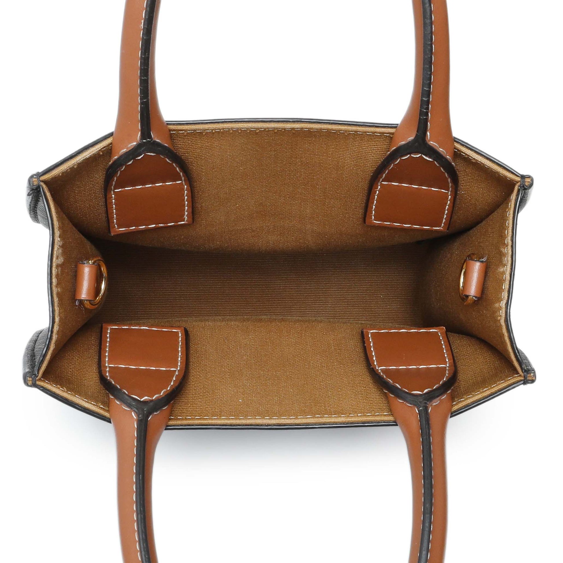 Exclusive Celine Triomphe Canvas Calfskin Mini Vertical Cabas — Top View