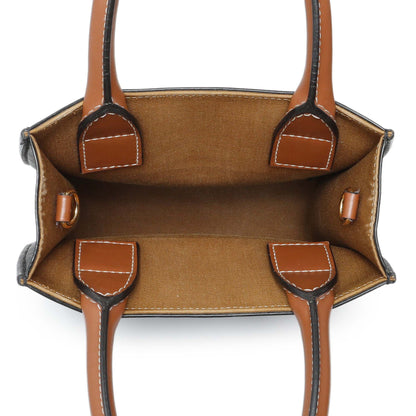 Exclusive Celine Triomphe Canvas Calfskin Mini Vertical Cabas — Top View