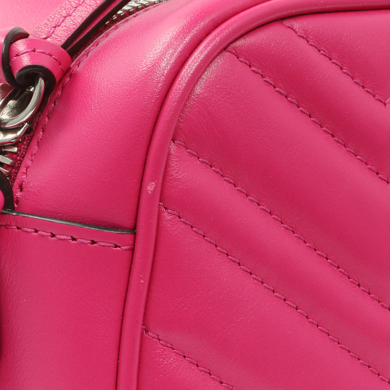 Exclusive Gucci Fuxia Calfskin Marmont Chain Bag — Alternate View 11