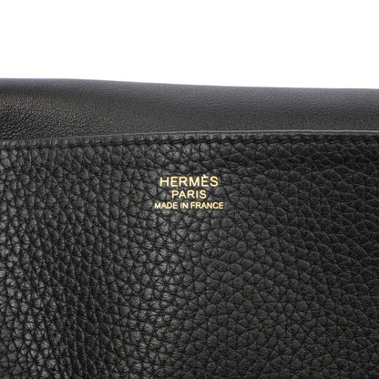 Exclusive Hermes Black Clemence Halzan 31 — Detail View