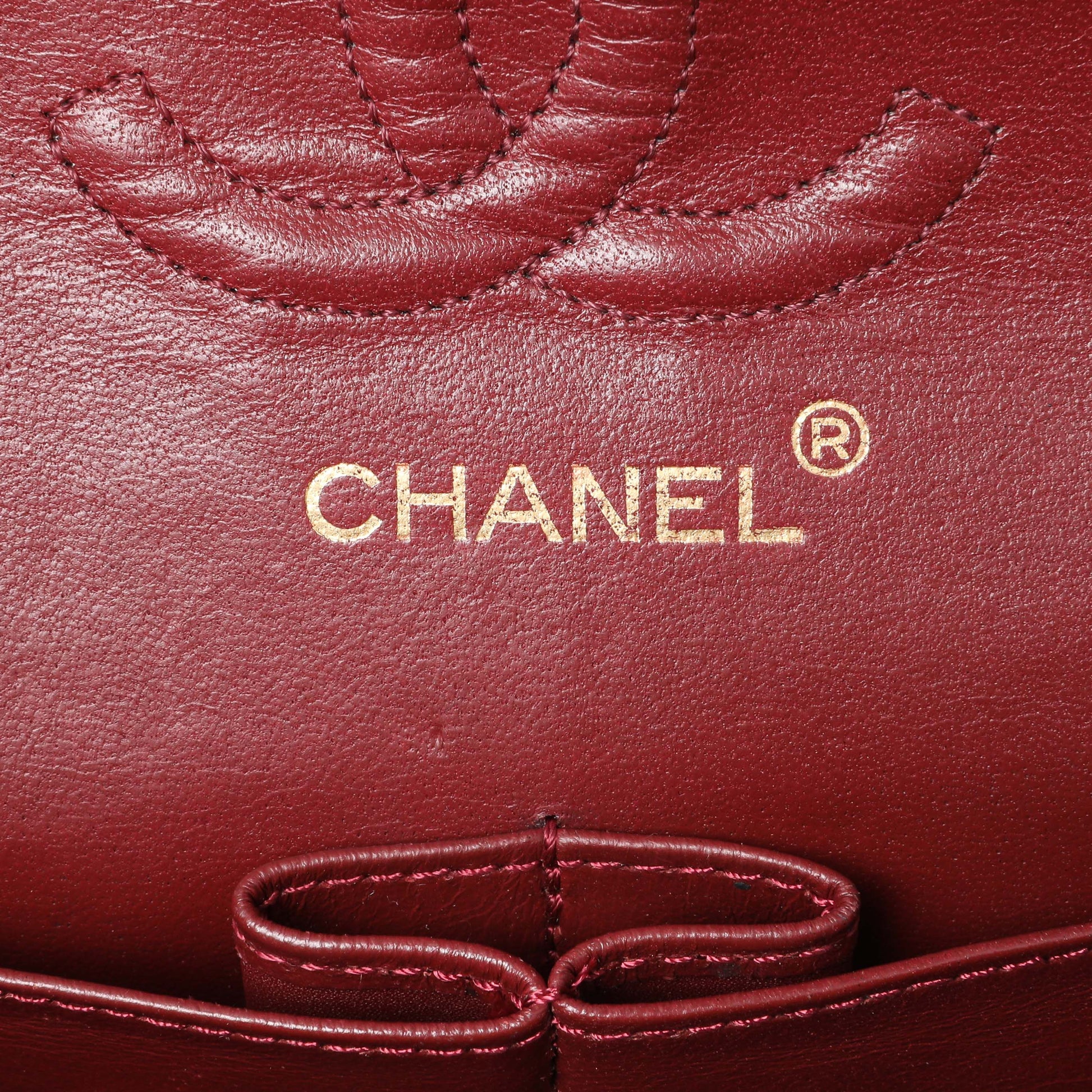 Exclusive Chanel Black Quilted Lambskin Vintage Small Double Flap — Detail View