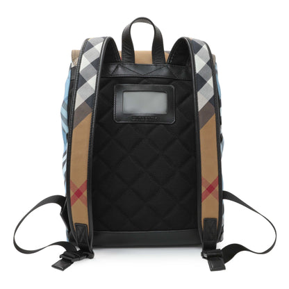 Exclusive Burberry Mixed Check-Print Dewey Backpack — Side View