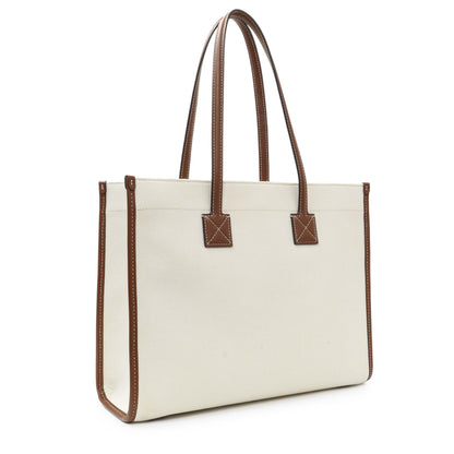Exclusive Burberry Canvas Smooth Calfskin Freya Tote — Side View