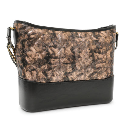 Exclusive Chanel Metallic Crumpled Goatskin Quilted Medium Gabrielle Hobo — Side View
