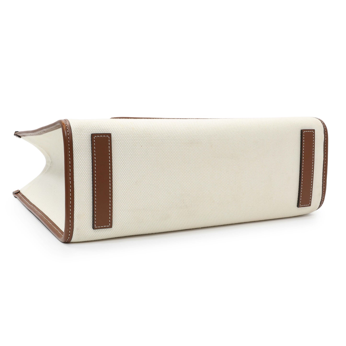 Exclusive Burberry Canvas Smooth Calfskin Freya Tote — Back View