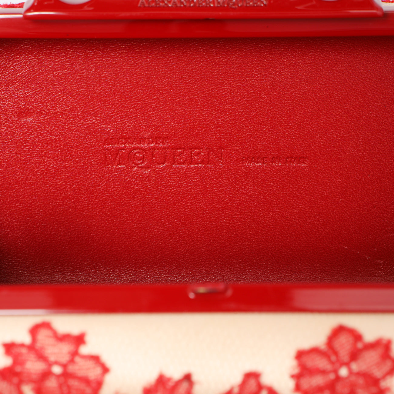 Exclusive Alexander McQueen Lace Rose Knuckle Clutch — Detail View